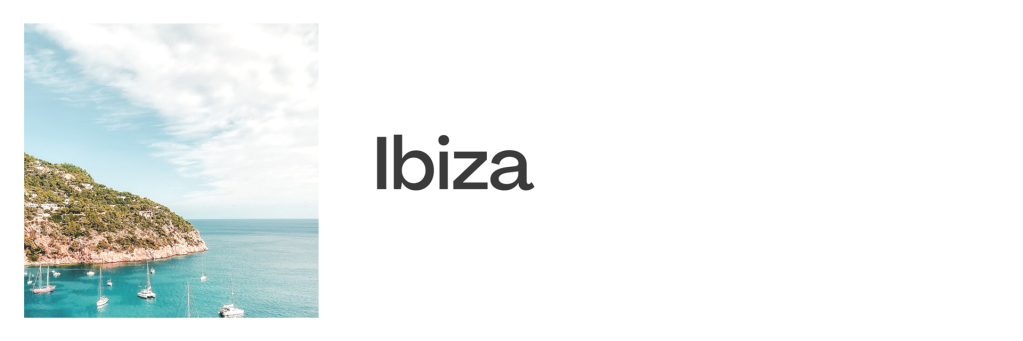 Bild von Insel mit Text Ibiza - Immobilien auf Ibiza entdecken